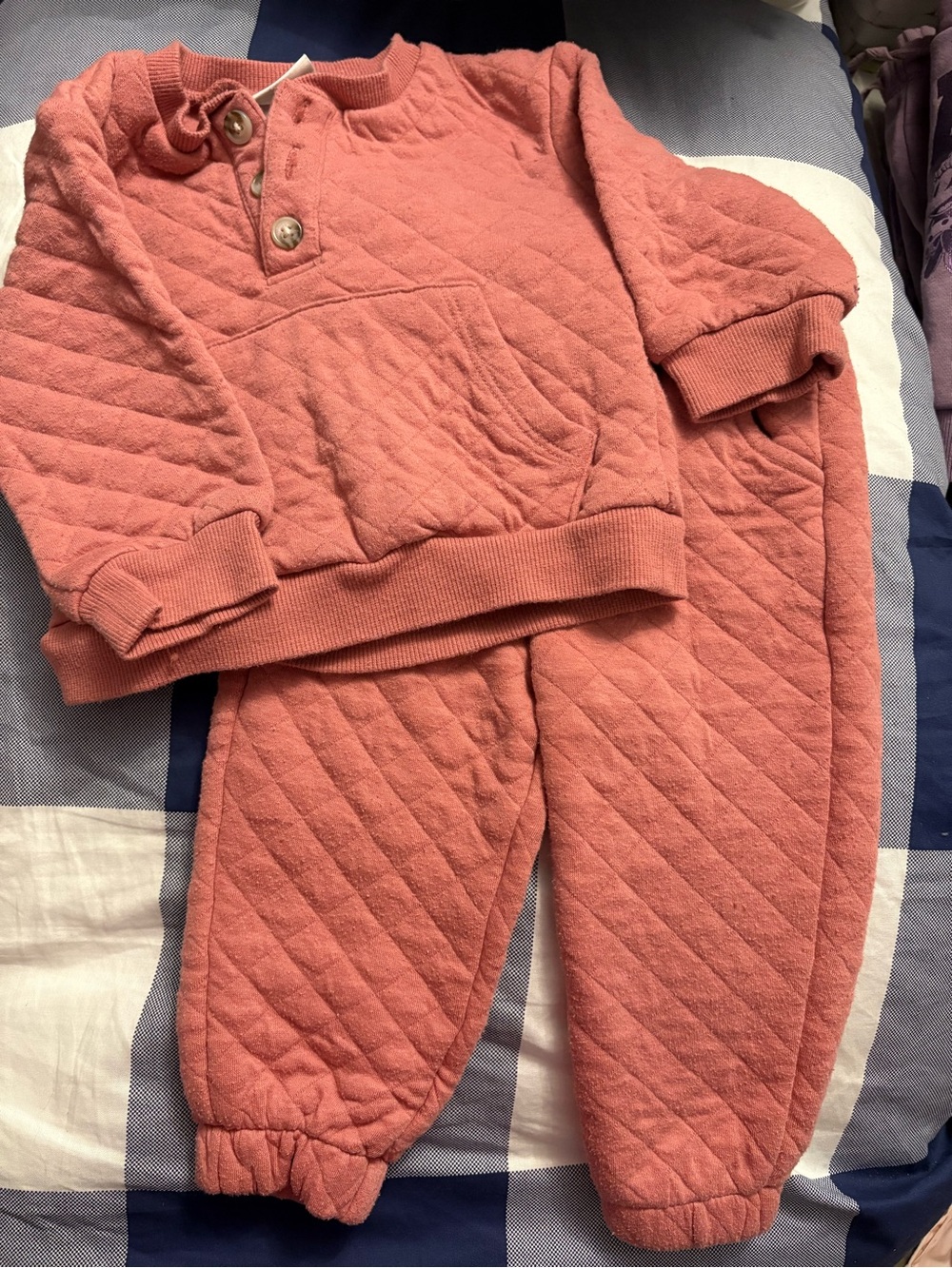 Quilted Two-Piece Sweat Set